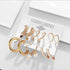 Combo 9 Pair Stunning Gold Plated Pearl Hoop Earrings Alloy Hoop Earring Brass Earring Set Destiny Jewels