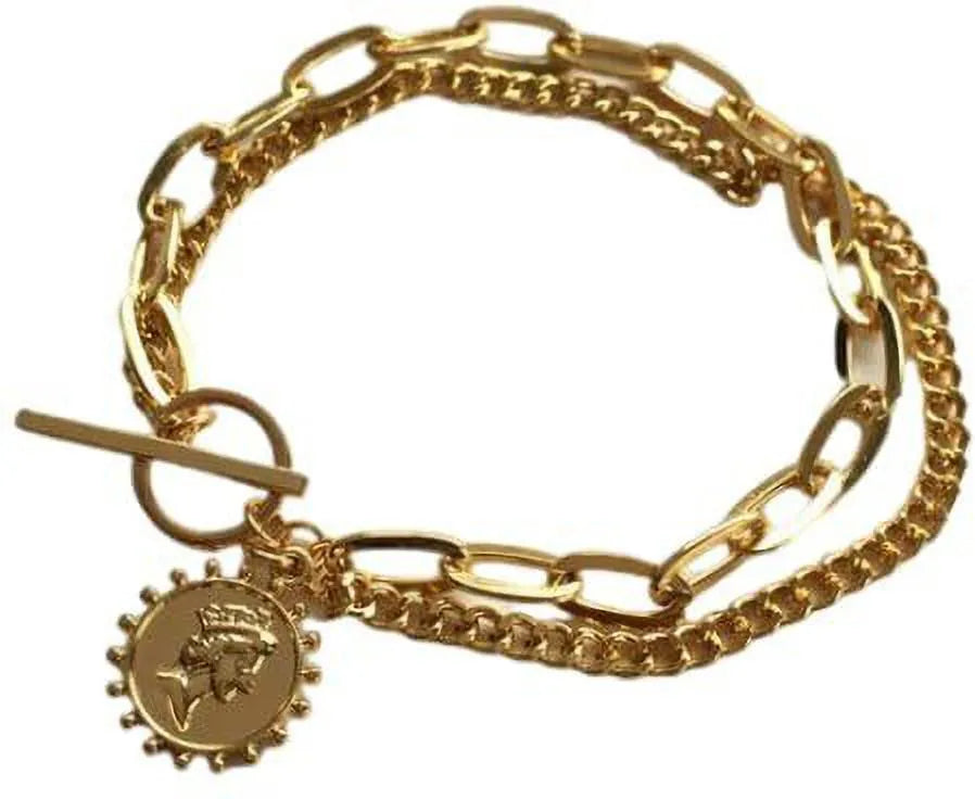 Fashionable Charm Gold-Plated Bracelet - Set Of 1 Destiny Jewels