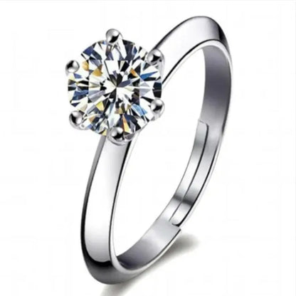 Elegant Crystal Silver Plated Ring - Set Of 1 Destiny Jewels