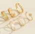 Set Of 6 Pcs Style Finger Rings Combo For Women & Girls Alloy Gold Plated Ring Set - Set Of 6 Destiny Jewels