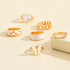 Modern Design Gold Plated Ring Set - Set Of 7 Destiny Jewels