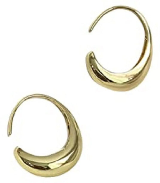 Fashion Drop Trendy New Snake Irregular Clip Earring Gold Metal Hoop Earring Destiny Jewels