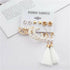 Gold Plated Geometric Drop Earrings Set For Women & Girls Metal Drops & Danglers Destiny Jewels