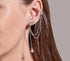 New Trendy Korean Style Rhinestone Décor Star Shaped Tassel Chain Ear Cuff Cubic Zirconia Alloy Cuff Earring - Pair Of 1 Destiny Jewels