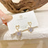 Gold Plated Korean Big Heart Shaped Crystal Decor Drop Earring For Women & Girls Cubic Zirconia Alloy Drops & Danglers - Pair Of 1 Destiny Jewels