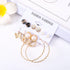 New Trendy Fashionable 6 Pair Drop Butterfly Décor Stud & Hoop Earrings Set Alloy Drops & Danglers - Pair Of 6 Destiny Jewels