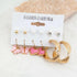 Trendy Geometric Fashionable Western Stylish Hoop And Drop Earrings Set Alloy Hoop Earring - Pair Of 6 Destiny Jewels