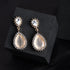 Gold Plated Luxury Crystal Décor Vintage Teardrop Earrings For Women & Girls Cubic Zirconia Alloy Drops & Danglers - Pair Of 1 Destiny Jewels