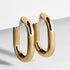 Gold Plated Korean Design Modern Gold Metal U Hoop Earrings For Women & Girls Alloy Hoop Earring - Pair Of 1 Destiny Jewels