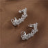 Stylish Cubic Zirconia Ear Clip Cuff Earring Set 2Pcs Destiny Jewels