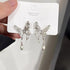 New Trendy Exclusive Silver Aesthetic Punk Style Liquid Butterfly Korean Earring Alloy Drops & Danglers, Hoop Earring, Stud Earring - Pair Of 1 Destiny Jewels