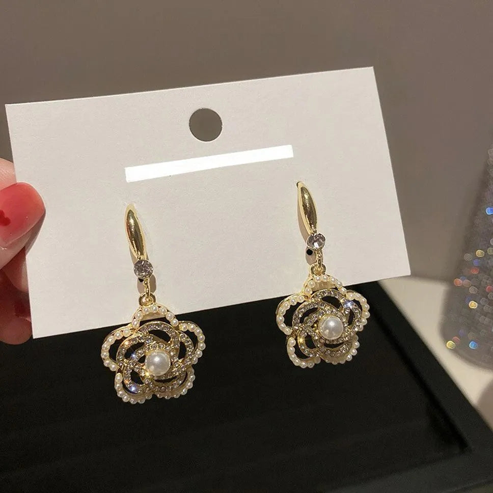 New Trendy Exclusive Korean Style Cubic Zircon Décor Drop Heart Shape Earrings Cubic Zirconia Alloy Drops &amp; Danglers - Pair Of 1 Destiny Jewels