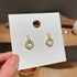 New Trendy Exclusive Korean Style Round Pearl Décor Fashion Earrings Set Pearl Alloy Drops & Danglers, Hoop Earring, Stud Earring - Pair Of 1 Destiny Jewels