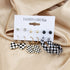 New Limited Collection Simple Checkerboard Love Heart Drop Hoop & Stud Earrings Alloy Hoop Earring - Pair Of 6 Destiny Jewels