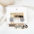 Gold Plated 9Pairs Checkered Pattern Heart Korean Earrings Set For Women & Girls Alloy Earring Set - Pair Of 9 Destiny Jewels