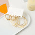 New Trendy Fashion Simple Geometric Hoop Earrings Set For Women & Girls Alloy Hoop Earring - Pair Of 3 Destiny Jewels