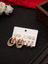 New Fashionable European Design Huggee 6 Pair Earrings Set For Women & Girls Alloy Hoop Earring - Pair Of 6 Destiny Jewels