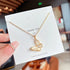 Gold Plated New Korean Design Crystal Décor Butterfly Necklace For Women & Girls Beads Gold-Plated Plated Alloy Necklace Destiny Jewels