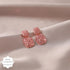 Gold Plated Korean Style Finish Pink Stone Decor Cubic Zirconia Alloy Earring Set, Drops & Danglers - Pair Of 1 Destiny Jewels