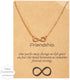 Gold Plated Infinity Necklace With Card For Women & Girls Zircon Alloy Necklace Destiny Jewels